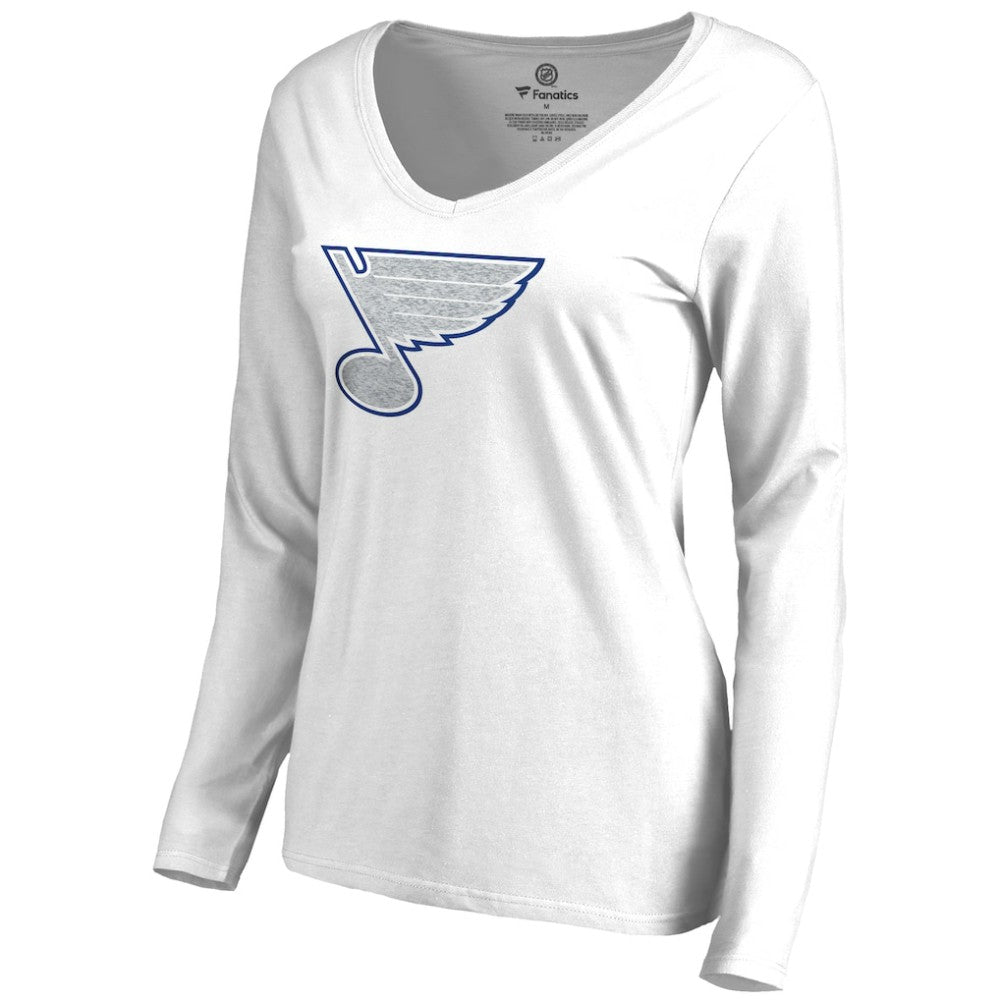 St. Louis Blues - Women's White Out Long Sleeve T-Shirt White