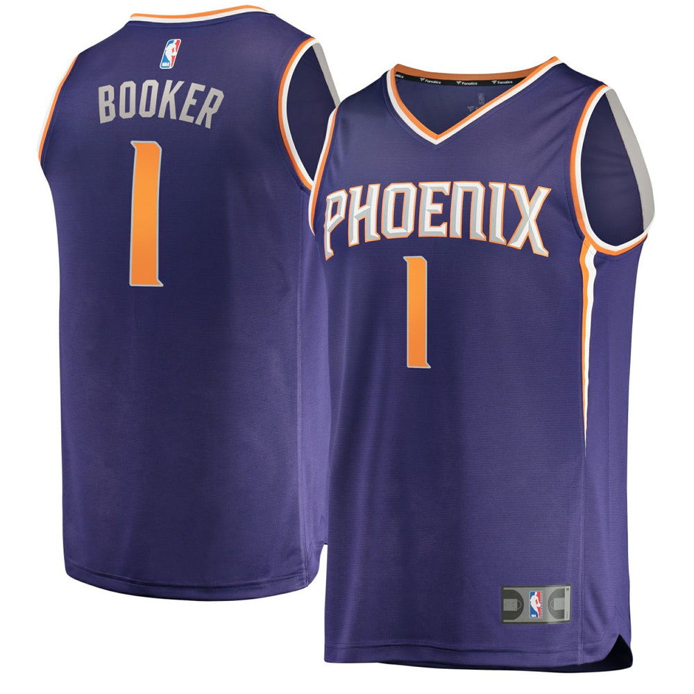 Fanatics - Devin Booker Phoenix Suns Fast Break Replica Jersey Purple - Icon Edition