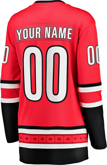 Carolina Hurricanes Fanatics Women's Alternate Breakaway Custom Jersey - Red | NHL Jerseys