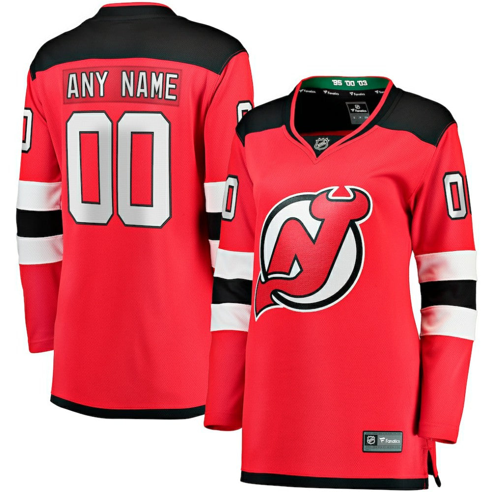 New Jersey Devils - Fanatics Women's Home Breakaway Custom Jersey Red
