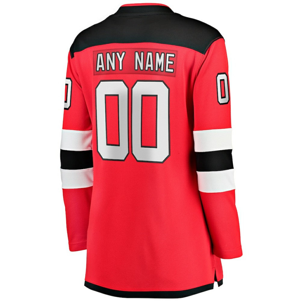 New Jersey Devils - Fanatics Women's Home Breakaway Custom Jersey Red