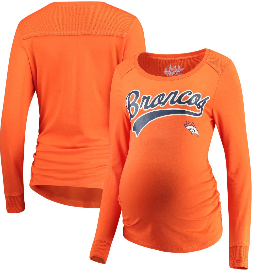 Denver Broncos Touch Women's Maternity Yardline Tri-Blend Top Orange - NFL