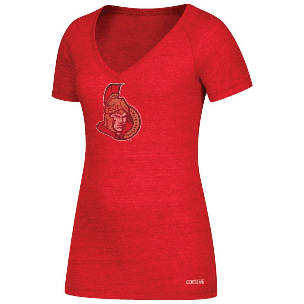 Derick Brassard Ottawa Senators - CCM Women's Name & Number V-Neck T-Shirt Red