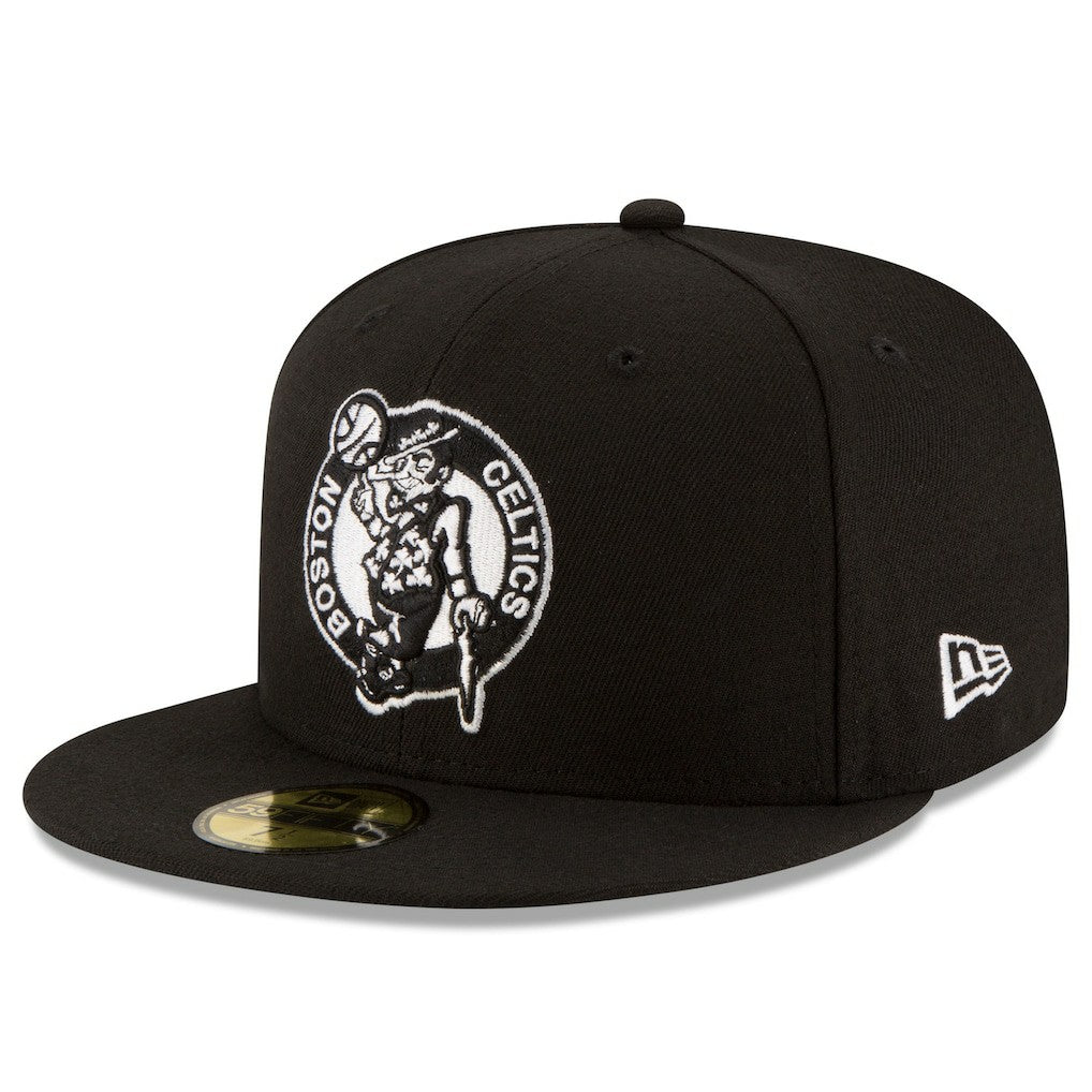 New Era - Boston Celtics Black & White Logo 59FIFTY Fitted Hat - Black