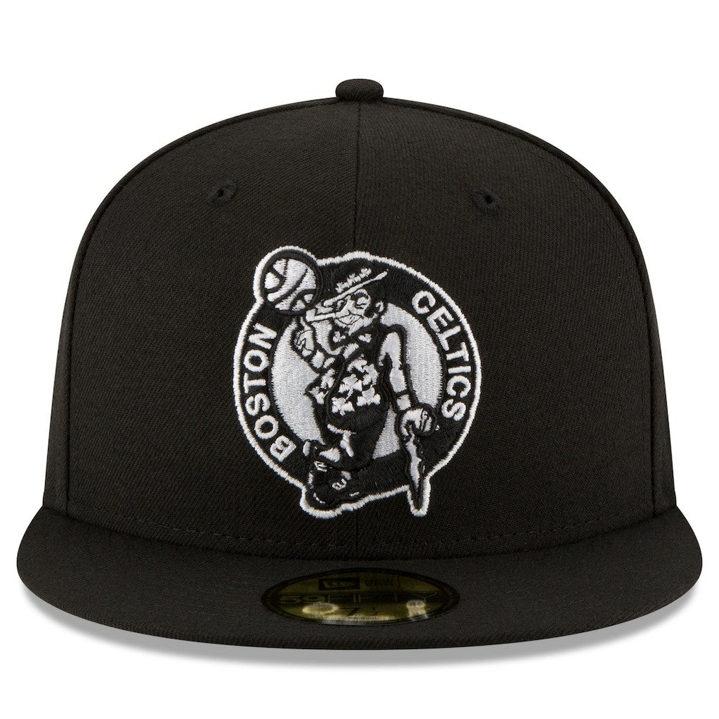 New Era - Boston Celtics Black & White Logo 59FIFTY Fitted Hat - Black