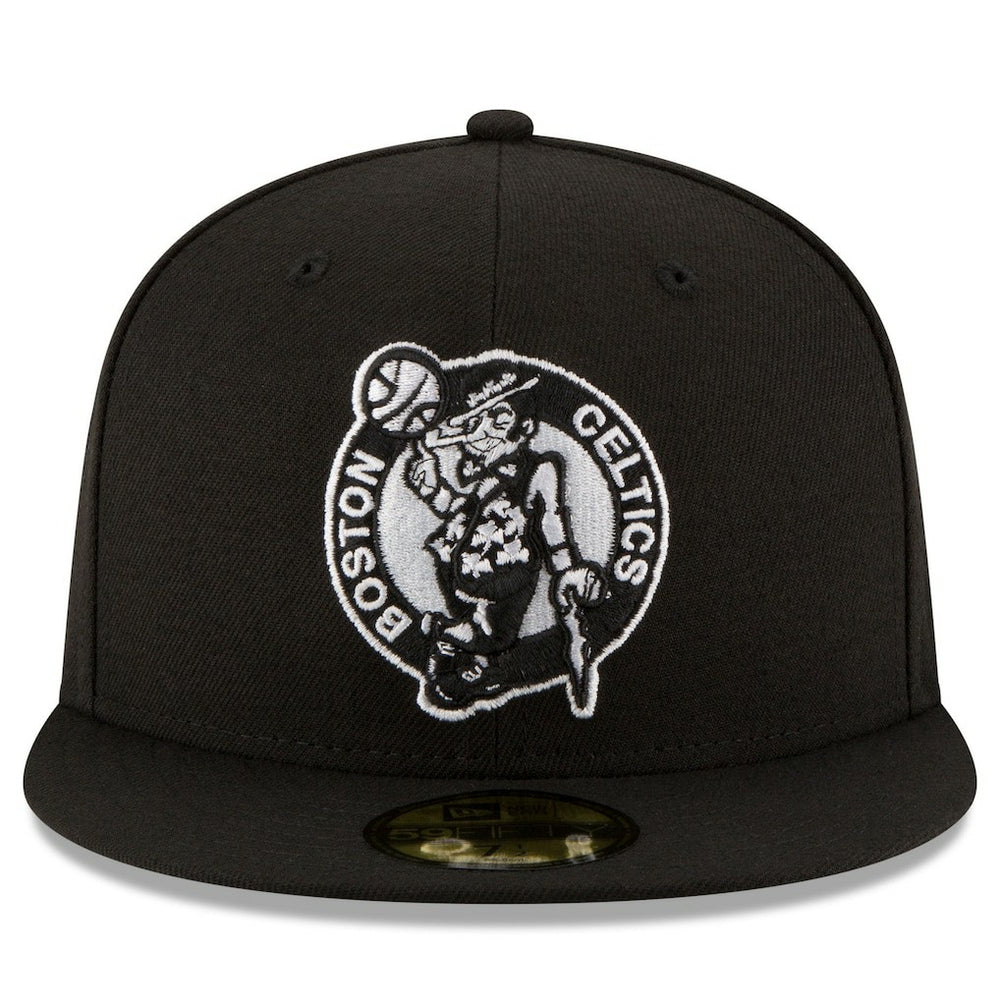 New Era - Boston Celtics Black & White Logo 59FIFTY Fitted Hat - Black