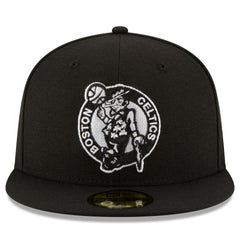 New Era - Boston Celtics Black & White Logo 59FIFTY Fitted Hat - Black