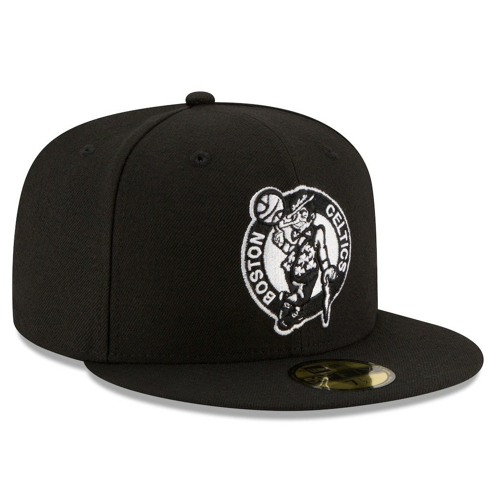 New Era - Boston Celtics Black & White Logo 59FIFTY Fitted Hat - Black