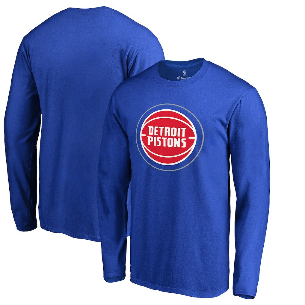 NBA - Detroit Pistons Primary Logo 2 Long Sleeve T-Shirt - Royal