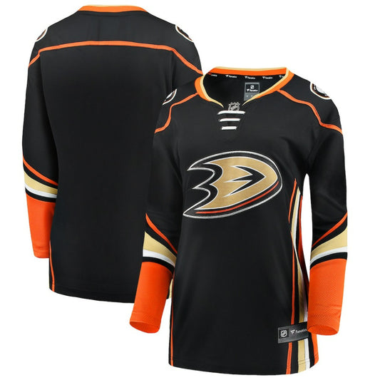 Anaheim Ducks Fanatics Women's Home Breakaway Jersey - Black | NHL Jerseys