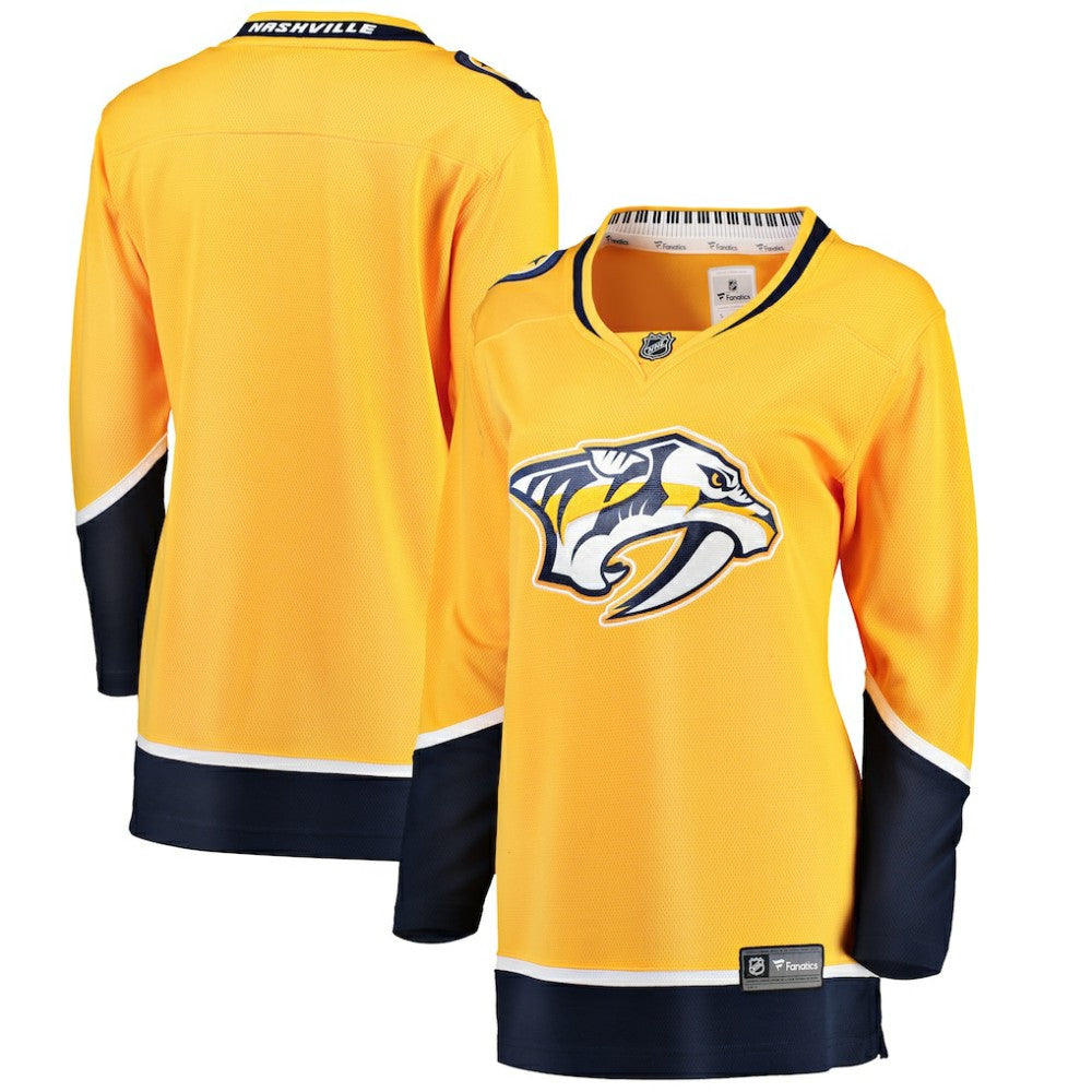Nashville Predators Fanatics Women's Home Breakaway Jersey - Yellow | NHL Jerseys