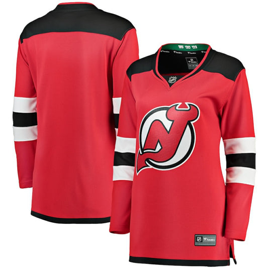 New Jersey Devils Fanatics Women's Home Breakaway Jersey - Red | NHL Jerseys