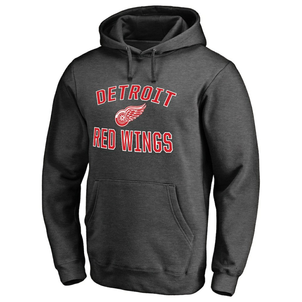 Detroit Red Wings - Victory Arch Team Fitted Pullover Hoodie Heather Charcoal