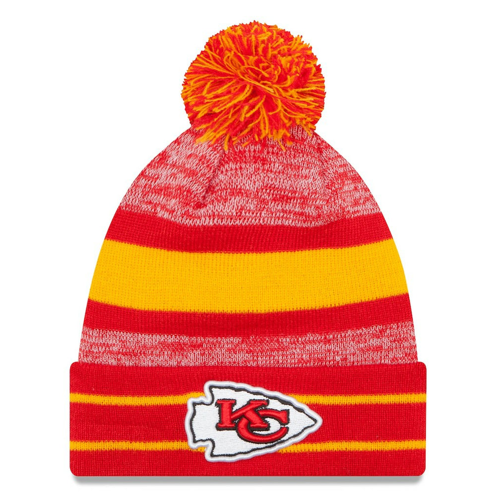 Kansas City Chiefs New Era Team Logo Cuffed Knit Hat with Pom Red - NFL
