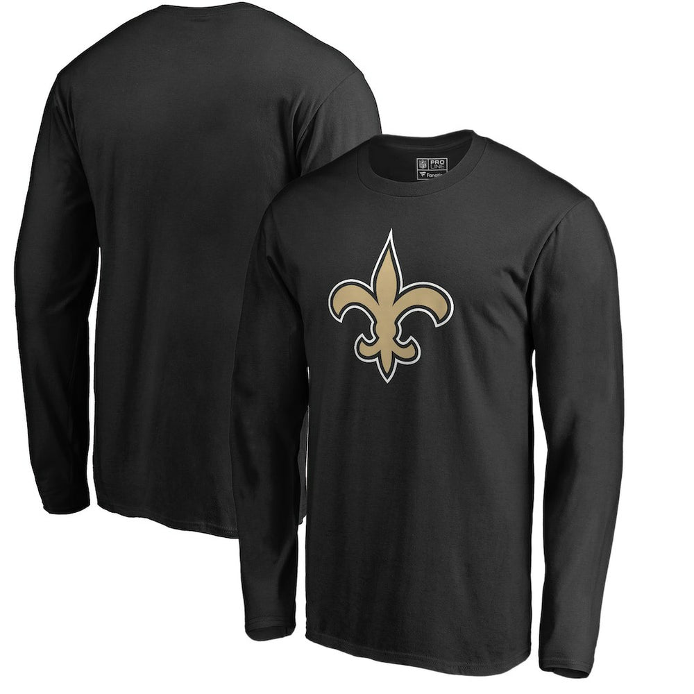New Orleans Saints Primary Logo Long-Sleeve T-Shirt Black - NFL