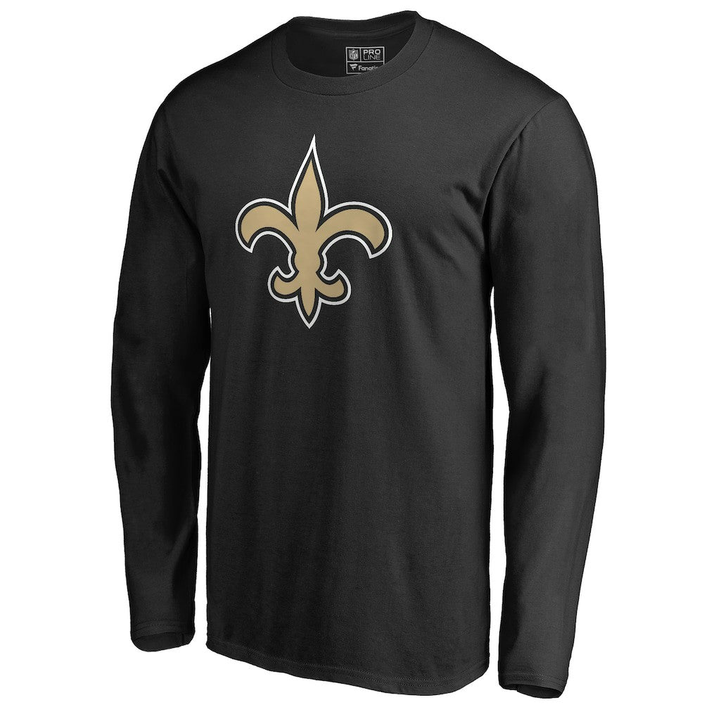 New Orleans Saints Primary Logo Long-Sleeve T-Shirt Black - NFL