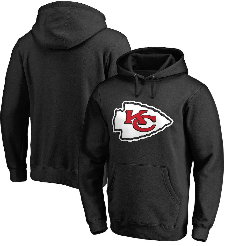 Kansas City Chiefs Primary Logo II Pullover Hoodie Black - NFL