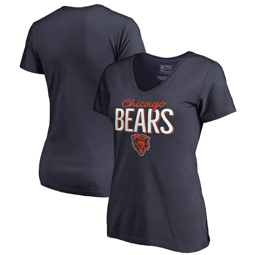 Chicago Bears Women's Nostalgia T-Shirt Navy - NFL