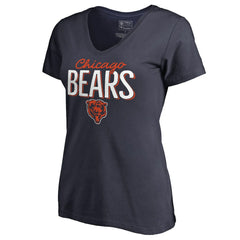 Chicago Bears Women's Nostalgia T-Shirt Navy - NFL