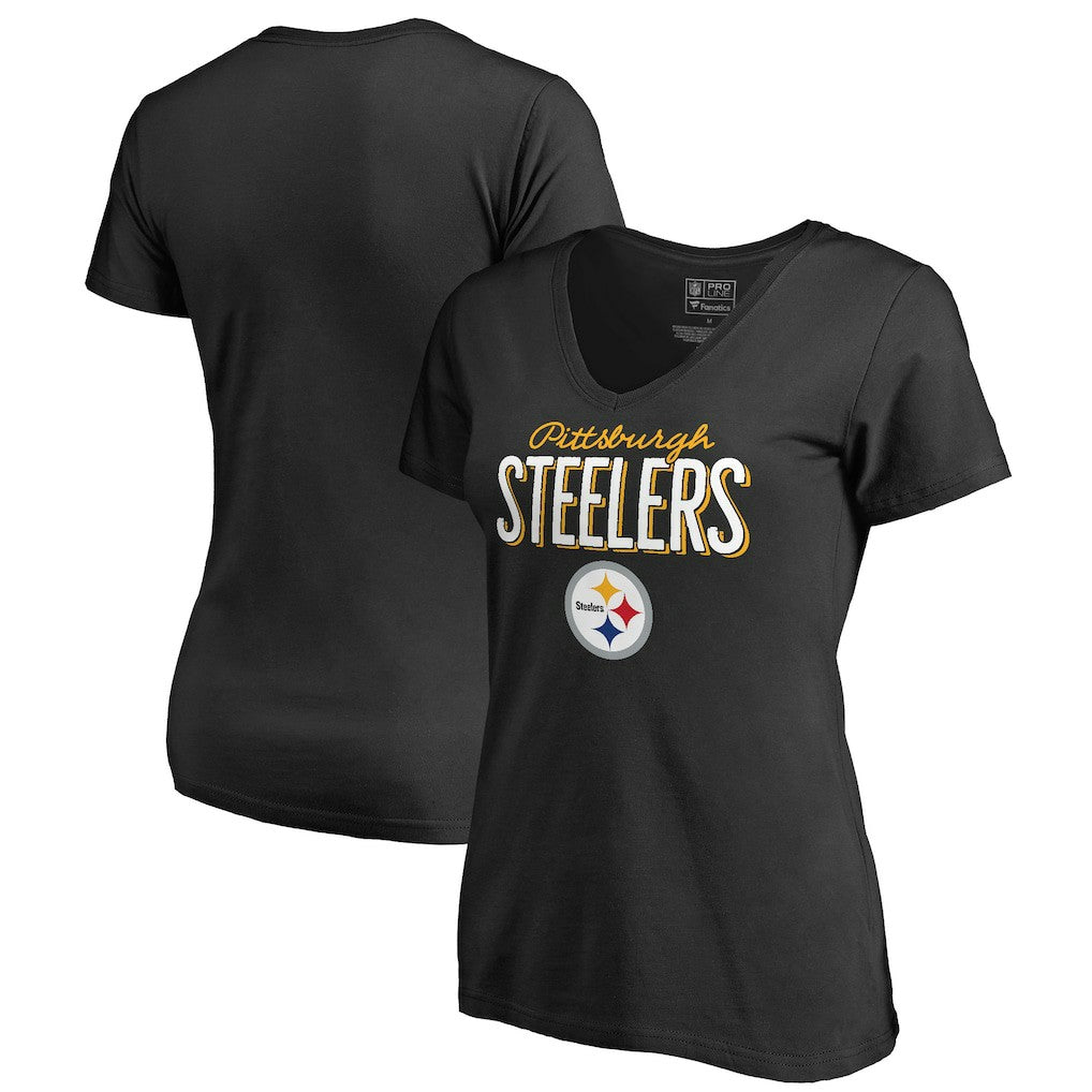 Pittsburgh Steelers Women's Nostalgia T-Shirt Black - NFL