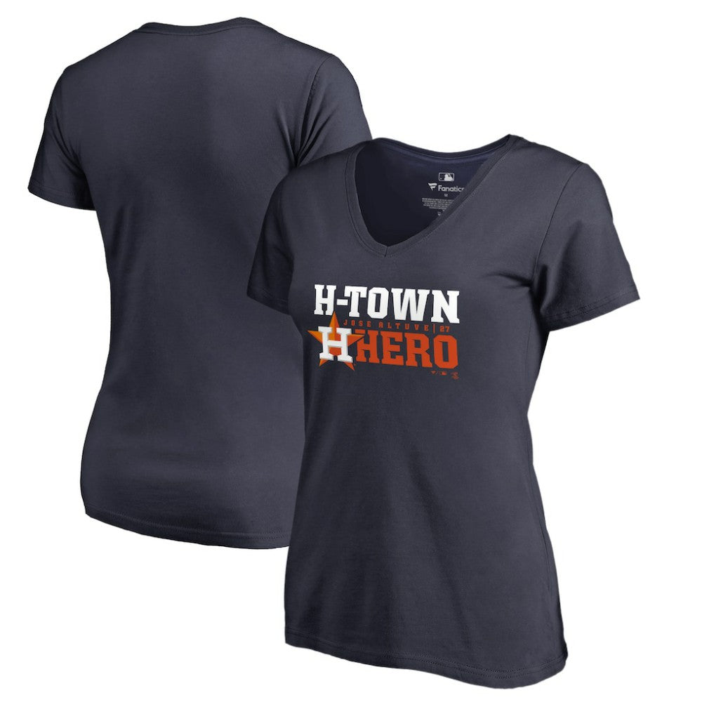 Jose Altuve Houston Astros Women's Player Hometown Collection V-Neck T-Shirt On Sale