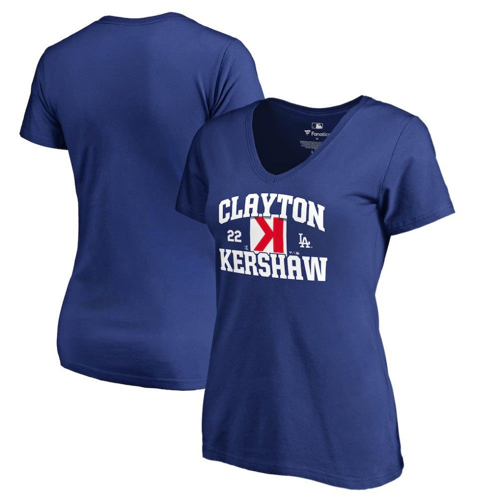 Clayton Kershaw Los Angeles Dodgers Women's Player Hometown Collection V-Neck T-Shirt Sale