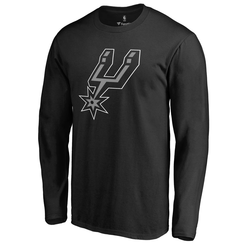 NBA - San Antonio Spurs 2017 Primary Logo 2 Long Sleeve T-Shirt - Black