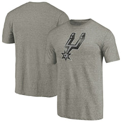NBA - San Antonio Spurs Distressed Team Logo Tri-Blend T-Shirt - Heather Gray