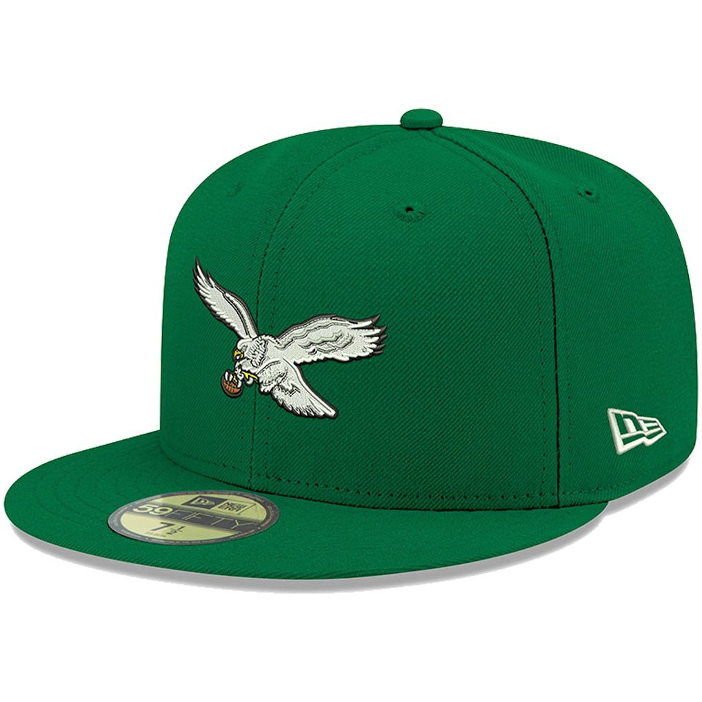 Philadelphia Eagles New Era Omaha Throwback 59FIFTY Fitted Hat Kelly Green - NFL