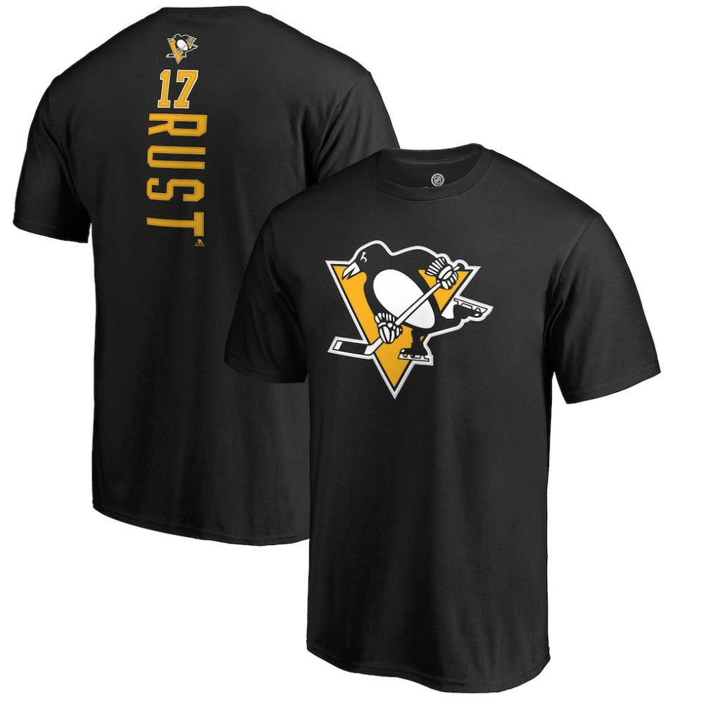 Bryan Rust Pittsburgh Penguins Backer Name & Number T-Shirt Black