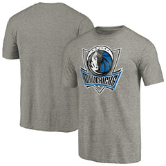 NBA - Dallas Mavericks Distressed Team Logo Tri-Blend T-Shirt - Heather Gray