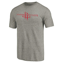 NBA - Houston Rockets Distressed Team Logo Tri-Blend T-Shirt - Heather Gray