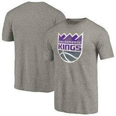 NBA - Sacramento Kings Distressed Team Logo Tri-Blend T-Shirt - Heather Gray