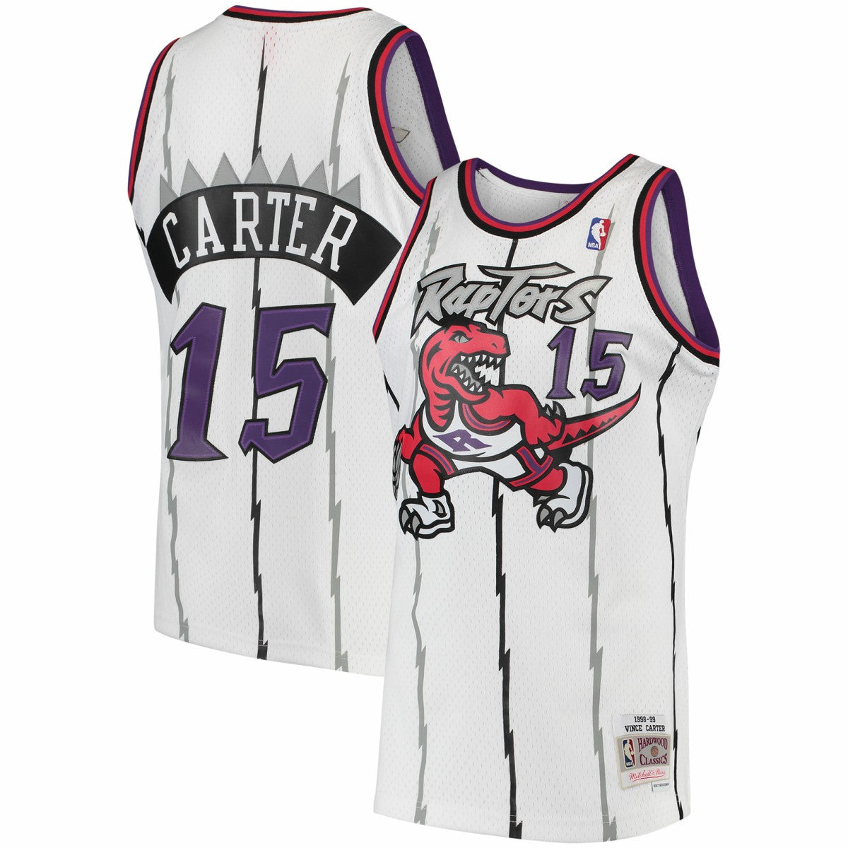 Mitchell & Ness - Vince Carter Toronto Raptors 1998/99 Hardwood Classics Swingman Jersey - White