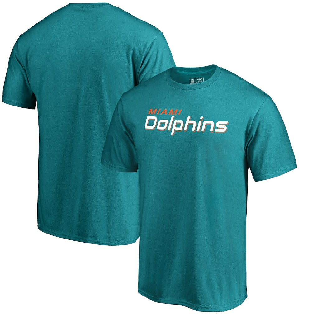 Miami Dolphins Wordmark T-Shirt Aqua - NFL