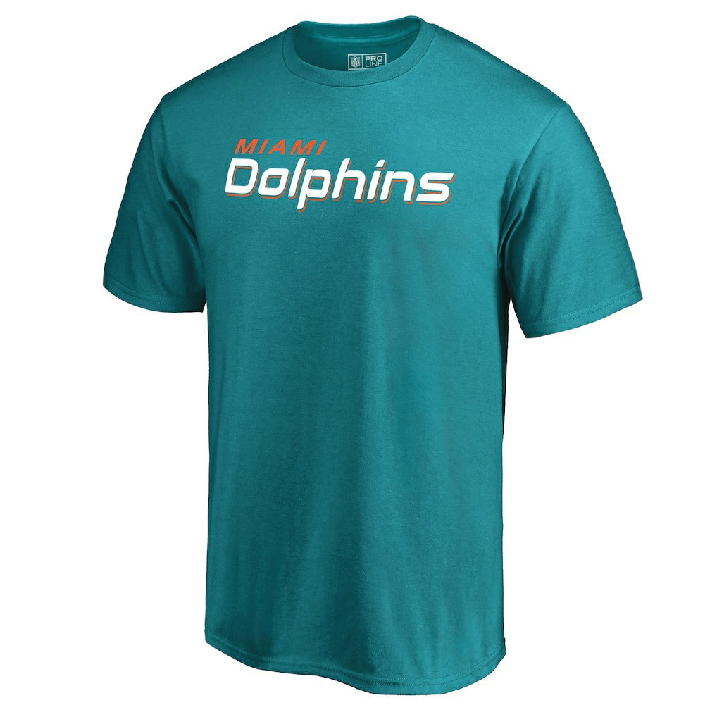 Miami Dolphins Wordmark T-Shirt Aqua - NFL