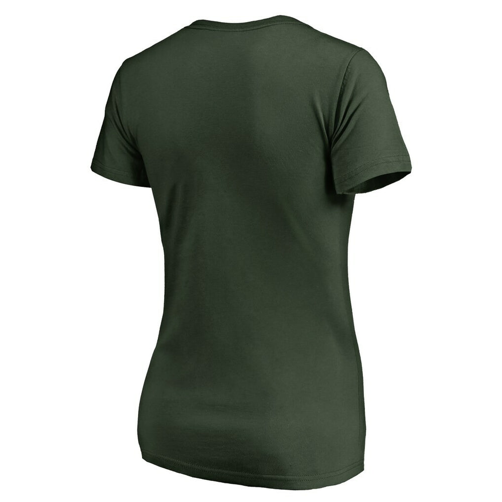 Green Bay Packers Women's Wordmark V-Neck T-Shirt Green - NFL