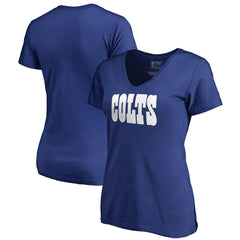 Indianapolis Colts Women's Wordmark V-Neck T-Shirt Royal - NFL