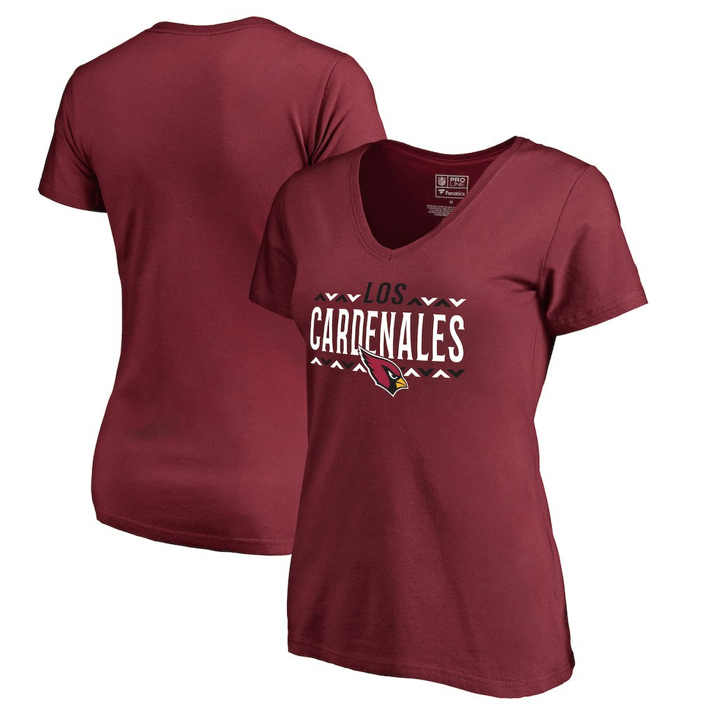 Arizona Cardinals Women's Arriba V-Neck T-Shirt Cardinal - NFL