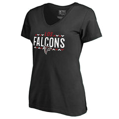 Atlanta Falcons Women's Arriba V-Neck T-Shirt Black - NFL