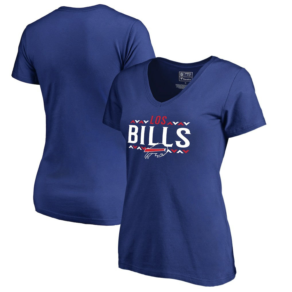 Buffalo Bills Women's Arriba V-Neck T-Shirt Royal - NFL