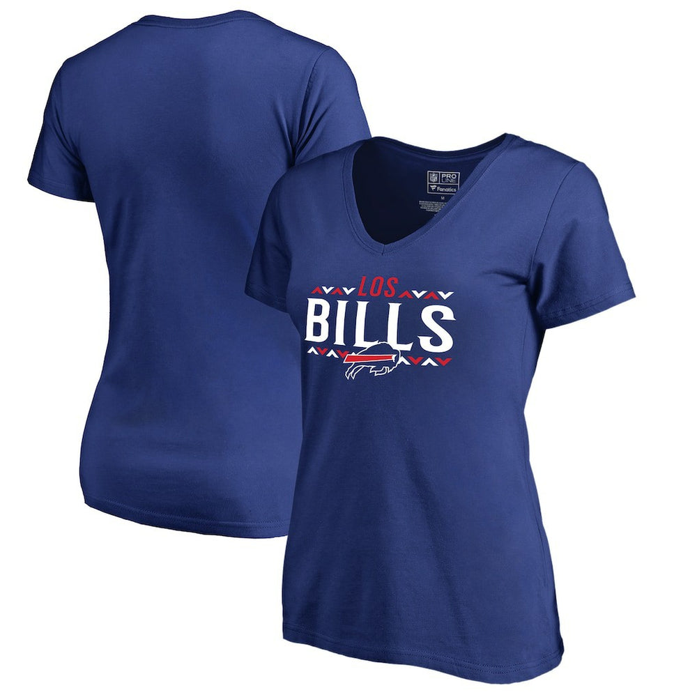 Buffalo Bills Women's Arriba V-Neck T-Shirt Royal - NFL