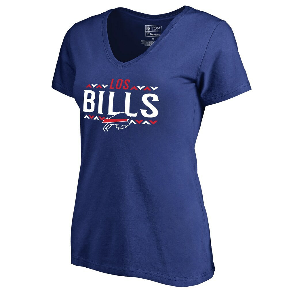Buffalo Bills Women's Arriba V-Neck T-Shirt Royal - NFL