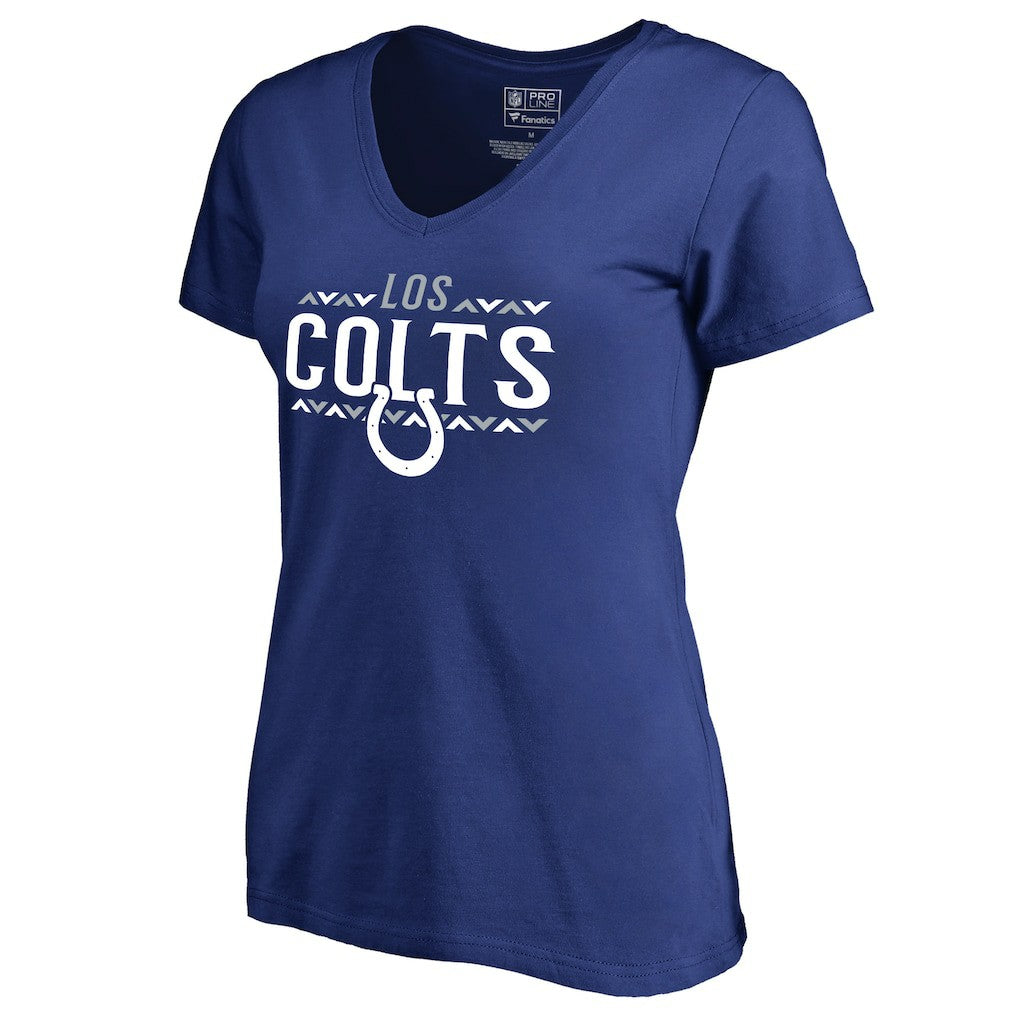 Indianapolis Colts Women's Arriba V-Neck T-Shirt Royal - NFL