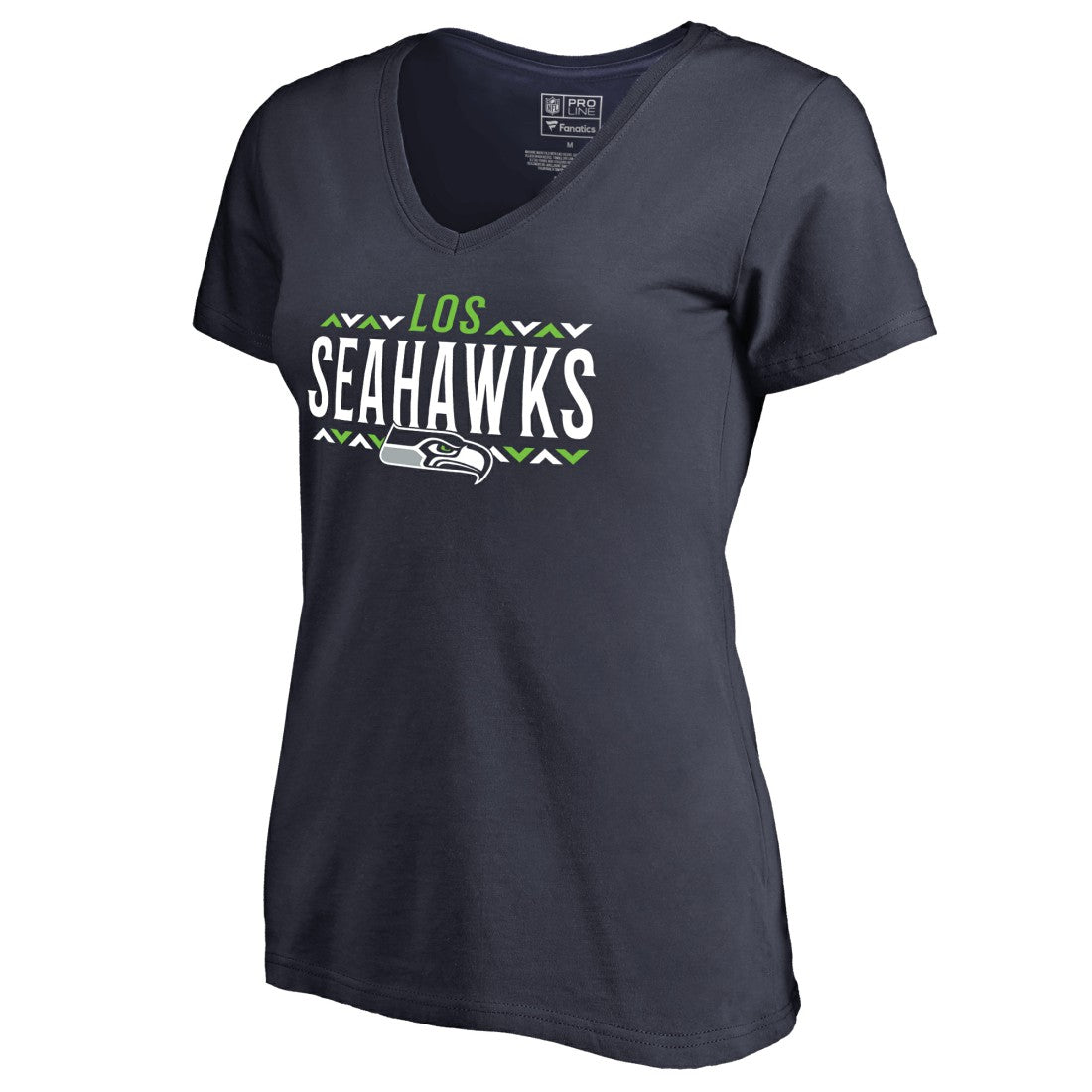 Seattle Seahawks Women's Arriba V-Neck T-Shirt Navy - NFL