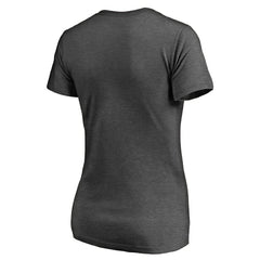 Miami Dolphins Women's Freehand V-Neck T-Shirt Dark Heathered Gray - NFL