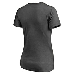 New York Giants Women's Freehand V-Neck T-Shirt Dark Heathered Gray - NFL