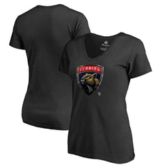 Florida Panthers - Women's Midnight Mascot V-Neck T-Shirt Black