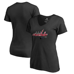 Washington Capitals Women's Midnight Mascot V-Neck T-Shirt Black