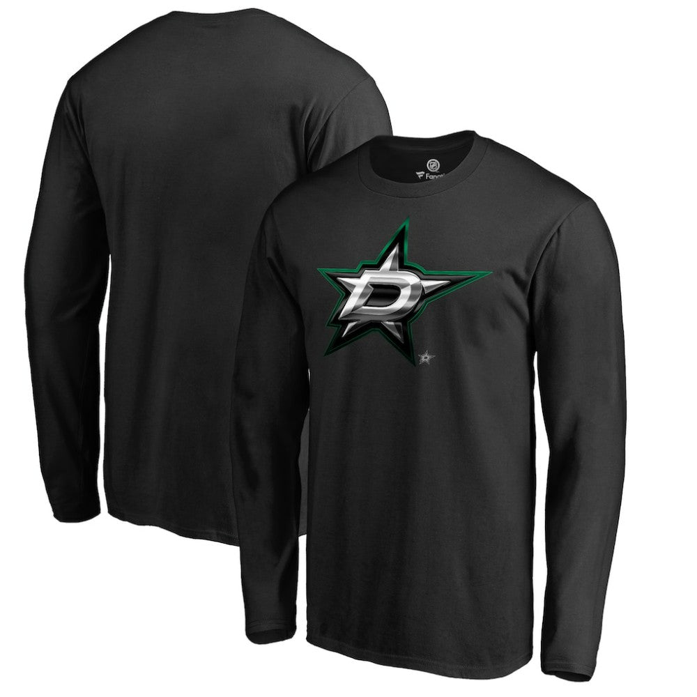 Dallas Stars - Midnight Mascot Long Sleeve T-Shirt Black